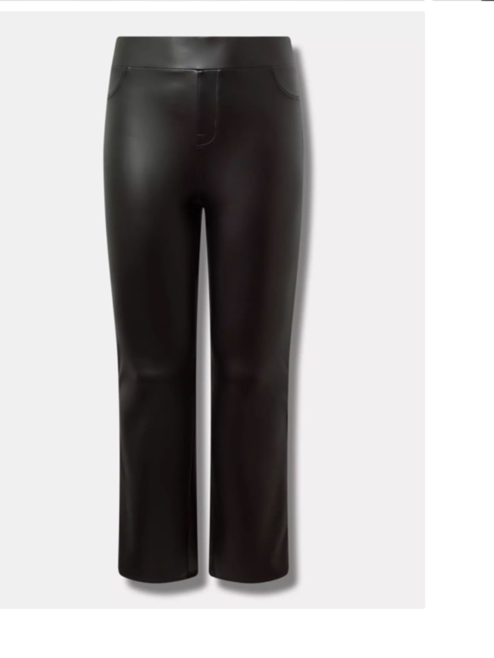 TORRID Full Length Slim Boot Faux Leather Pants Deep Black Size 4X